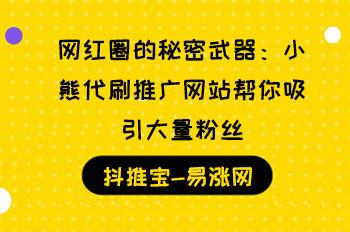 网红圈的秘密武器：小熊代刷推广网站帮你吸引大量粉丝